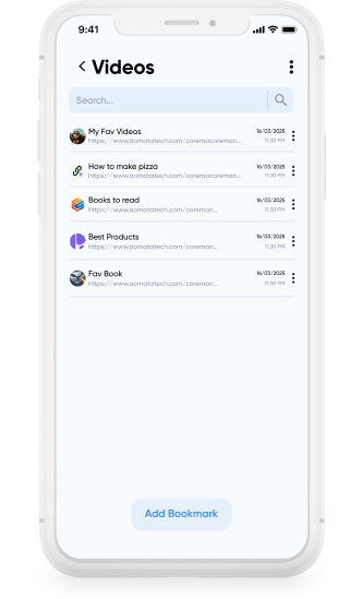 Bookmark Manager edit bookmarks screen to update, remove, and manage saved links.