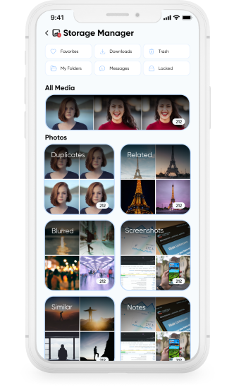Declutter phone storage by removing duplicate and unnecessary files.