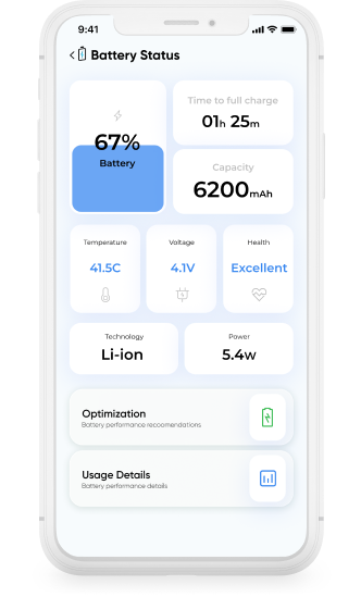 Manage battery usage and monitor battery performance.